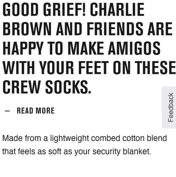 NWT Kid's Charlie Brown Peanuts Checked Stance Crew Socks - Picture 4 of 4